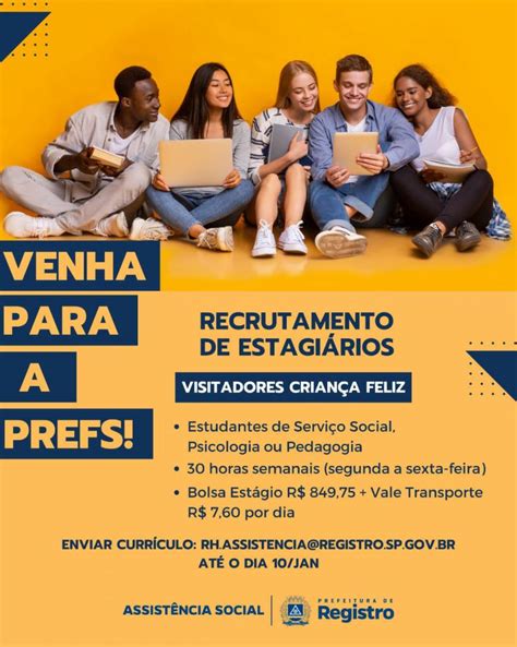 Oportunidade De Est Gio Na Prefeitura De Registro