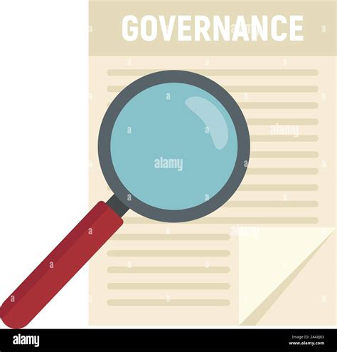 Governance Paper Icon Flat Illustration Of Governance Paper Vector Icon For Web Design Stock