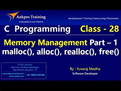 C Language Class 28 Memory Management In C Language Malloc Alloc