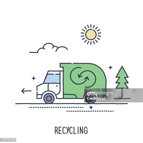 Recycling Truck Cartoon Photos and Premium High Res Pictures - Getty Images