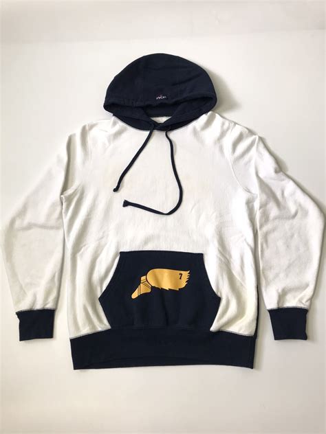 Noah Noah Nyc Coro Winged Foot Logo Colorblock Navy Hoodie Grailed