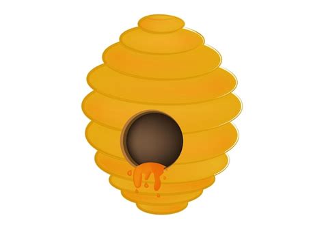 Premium Vector Beehive Clipart Beehive With Honey