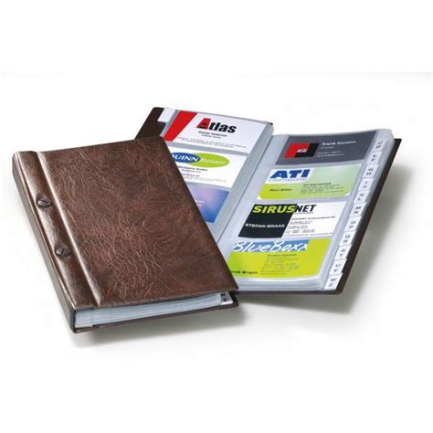 DURABLE 2382 11 VISIFIX Business Card Album Brown Mister Worker