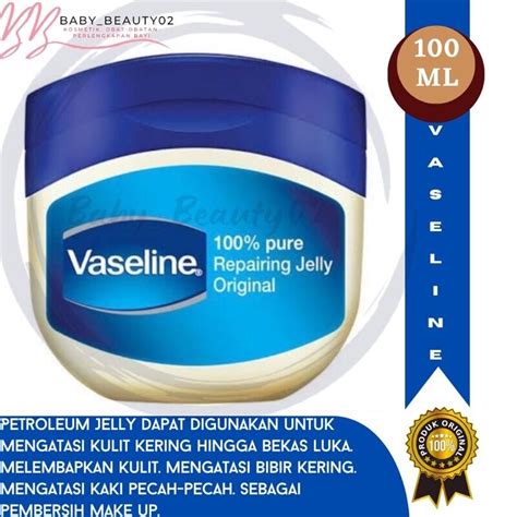 Vaseline Petroleum Jelly Original Ml Ml Repairing Jelly Kulit