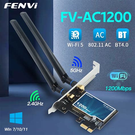 Fenvi Wifi Ac Pci E Adaptador Sem Fio Bt Banda Dupla G Ghz