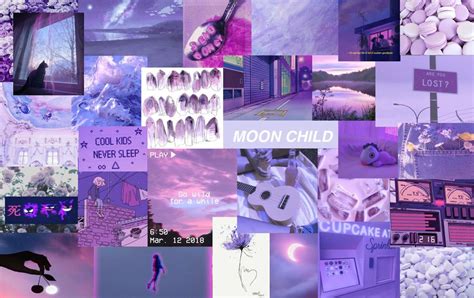 Purple Aesthetic Collage Wallpapers Wallpaper Cave