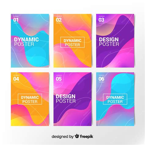 Free Vector Dynamic Poster Collection