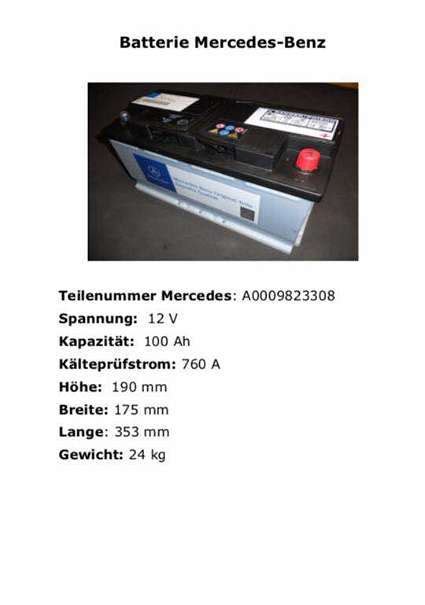 100ah 760a Starterbatterie Original Mercedes Benz € 140 2252 Ollersdorf Willhaben