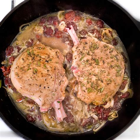 Balsamic Pork Chops With Cherry Sherry Sauce