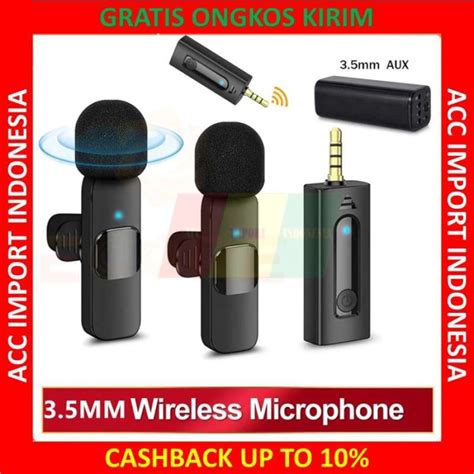 Jual Microphone Mic Clip On Lavalier Vlogger Jack Micro Usb Wireless Hp