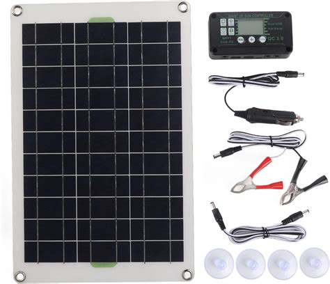 Banapoy Solar Panel Kit 50w 30a 12v 24v Portable Monocrystalline Silicon Solar Power Panel With