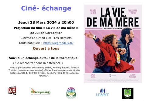 Ciné échange Projection Du Film La Vie De Ma Mère Adapei Aria