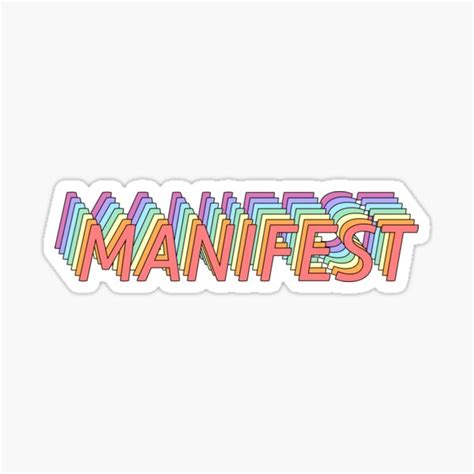 Manifest Sticker For Sale By Allysmar Redbubble