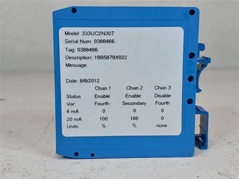 Rosemount Hart Tri Loop Signal Converter Model Uc N