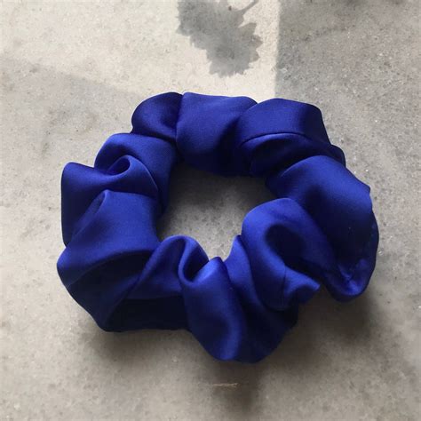 Royal Blue Soft Silk Satin Scrunchie Etsy Singapore