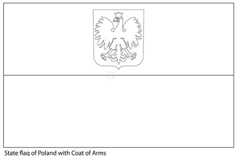 Kolorowanka Flaga Pa Stwowa Polski Z Herbem Pobierz Wydrukuj Lub