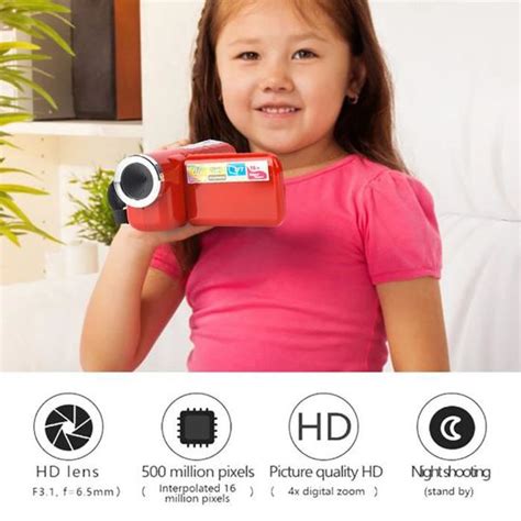 HURRISE caméscope DV Portable Enfants Enfants 16X HD Caméscope Caméra