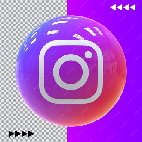 Premium Psd Instagram 3d Icon Render