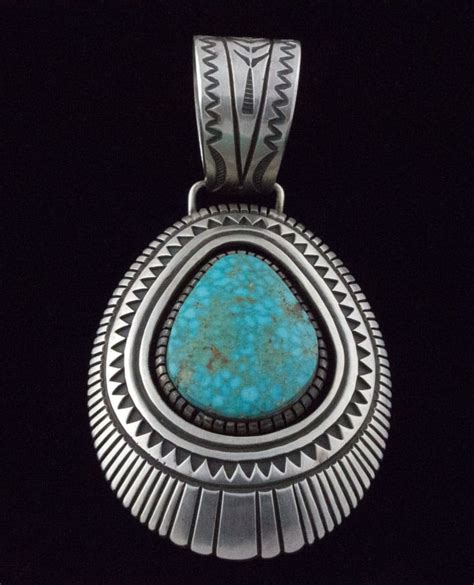 Natural Birdseye Kingman Turquoise Pendant PE 1146 Native American