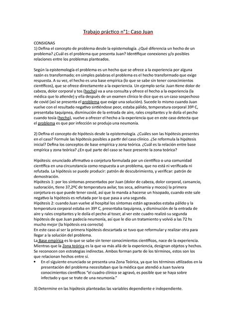 Caso Juan Trabajo Practico Trabajo Pr Ctico N Caso Juan