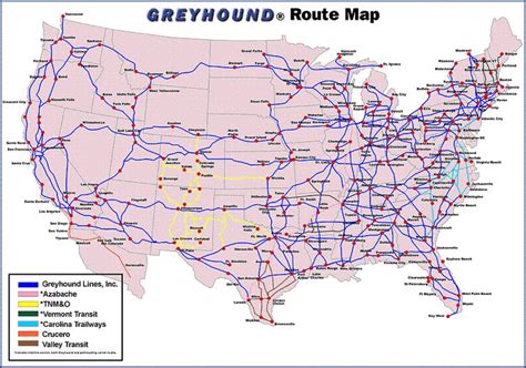 Greyhound Bus Greyhound Bus Bus Route Map Bus Station