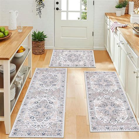 East Urban Home Kitchen Rugs Sets Of 3 Non Skid Machine Washable Wayfair