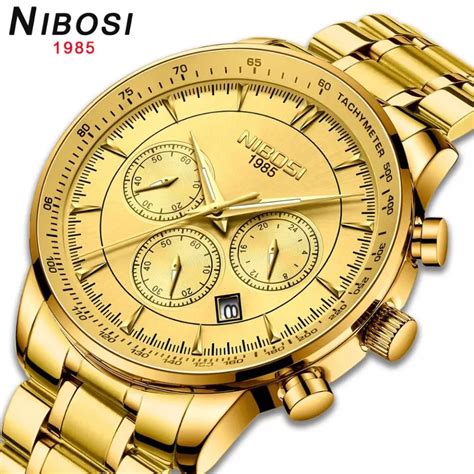 Relógio Masculino Nibosi 2351 Dourado Dourado Shopee Brasil