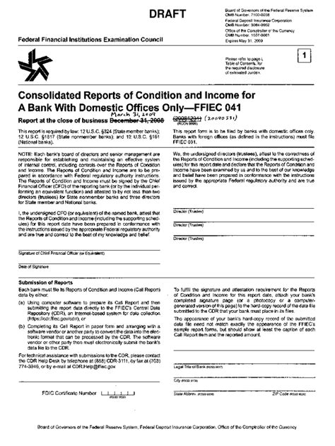 Fillable Online Ffiec Draft Supplemental Instructions And Reporting