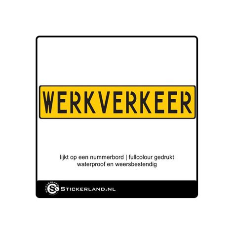 Werkverkeer Sticker X Cm