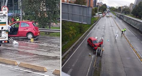 Accidente Bogotá un muerto por choque en Autopista Norte