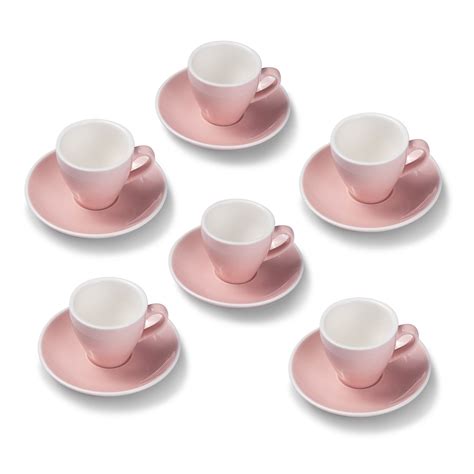 Terra Home 6er Espressotassen Set Rosa Glossy