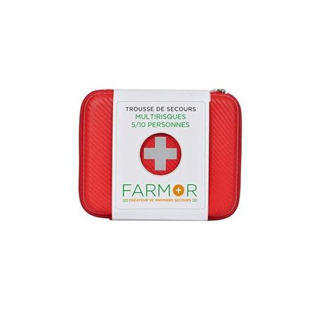 Trousse De Secours Multirisque Personnes En Pu Rouge Avec Croix