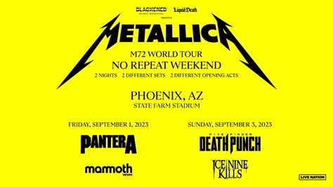 Metallica at State Farm Stadium in Phoenix, AZ, United States on ...