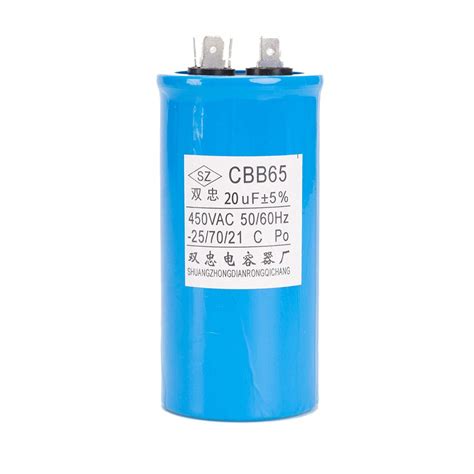 Buy ICQUANZX 20uF CBB65 Round Aluminum Electrolyte Dual Capacitor Air