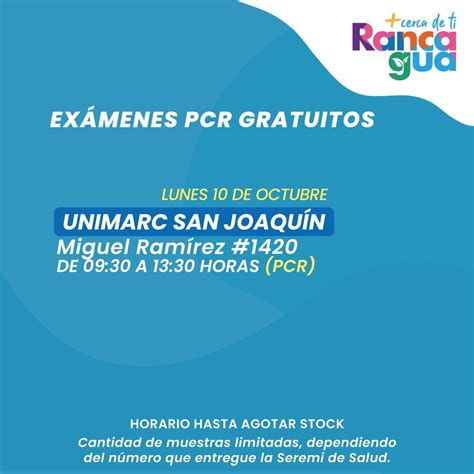 Cormun Rancagua On Twitter Pcr Del Lunes Al Mi Rcoles De