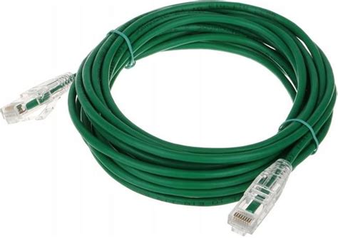 Kabel Sieciowy Utp Cat 6 Patchcord 5M Rj45 Thin Zielony Rj456Pc10M