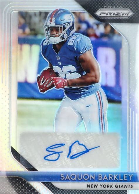 Saquon Barkley Prizm Ra Sb Rookie Autographs Price Guide Sports