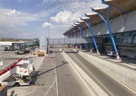 View Of The Outside Of Barajas International Airport Building In Madrid