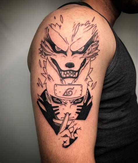 Naruto Uzumaki Kurama Tattoo By Vichi Ink Naruto Tattoo Sleeve