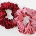 Maroon And Dusty Rose Satin Hair Scrunchies Valentine S Etsy