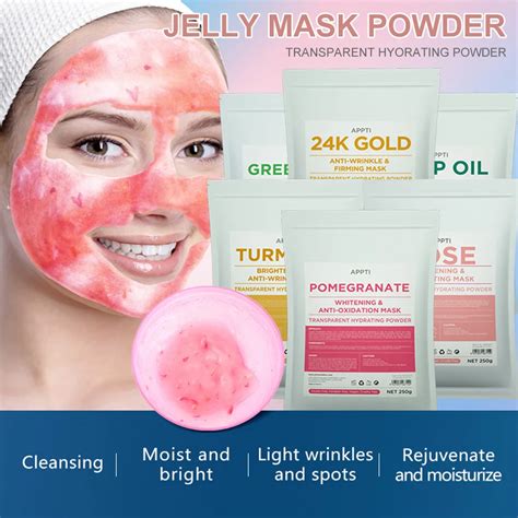 Soft Hydro Jelly Mask Powder Face Skin Care Whitening Rose Gold