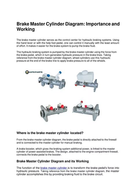 PPT - Brake Master Cylinder Diagram and Defects PowerPoint Presentation ...