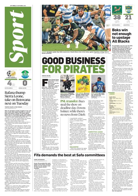 Whats In City Press Sport Fifa Demands The Best At Safa Committees