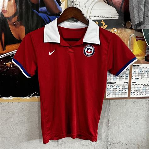 Nike Chile Collared Soccer Jersey No size tag see... - Depop