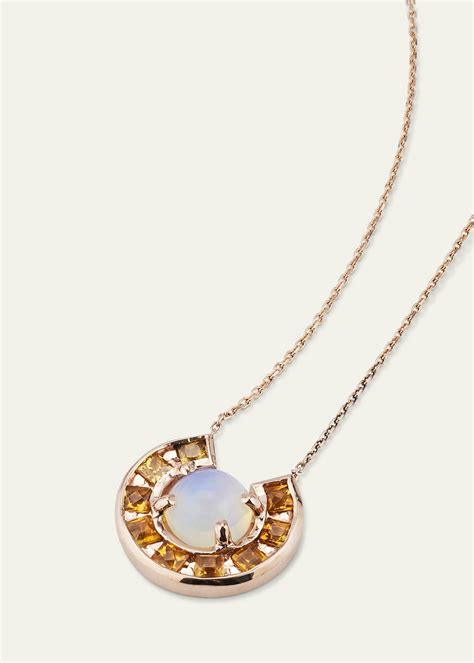 JOLLY BIJOU 14k Rose Gold Moon Necklace - Bergdorf Goodman