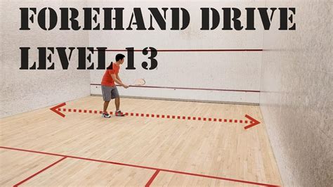 Squash Forehand Drive Level 13 Beginner Solo Training Youtube