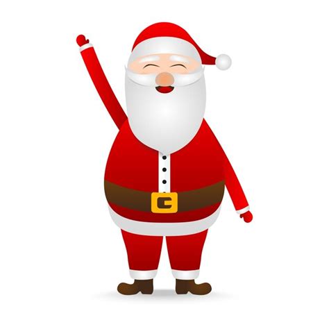 Premium Vector Santa Claus Standing On A White Background Vector