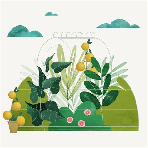 Free Vector Watercolor Botanical Garden Illustration