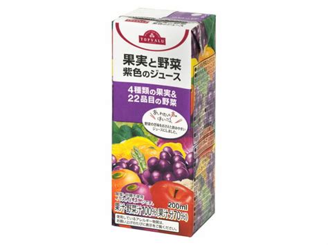 【楽天市場】イオントップバリュ トップバリュ 果実と野菜紫色のジュース 200ml 価格比較 商品価格ナビ