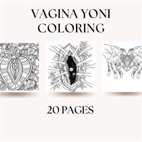 20 Pages Vagina Coloring Book Yoni Coloring Book Etsy Australia